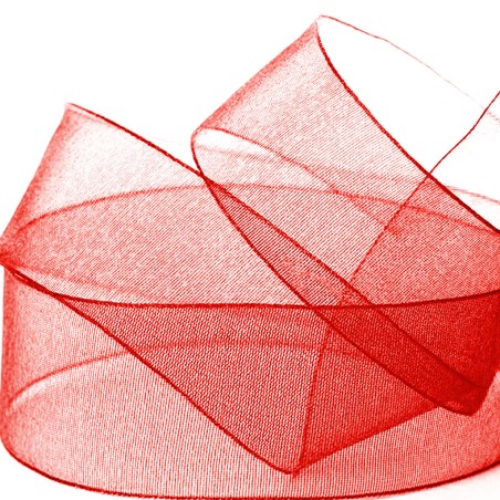 Ruban organdi rouge