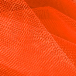Tulle arancione fluoro al metro