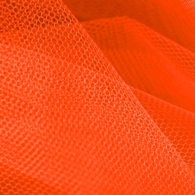 Tulle arancione fluoro al metro
