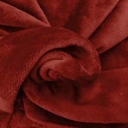 Tissu doudou bordeaux au mètre