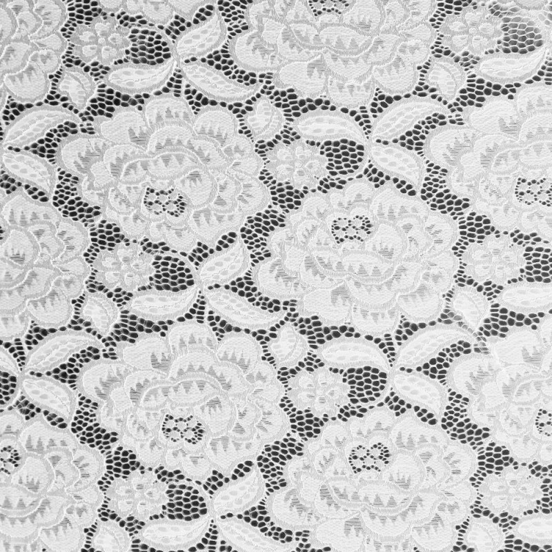 Dentelle élastique blanche au rouleau