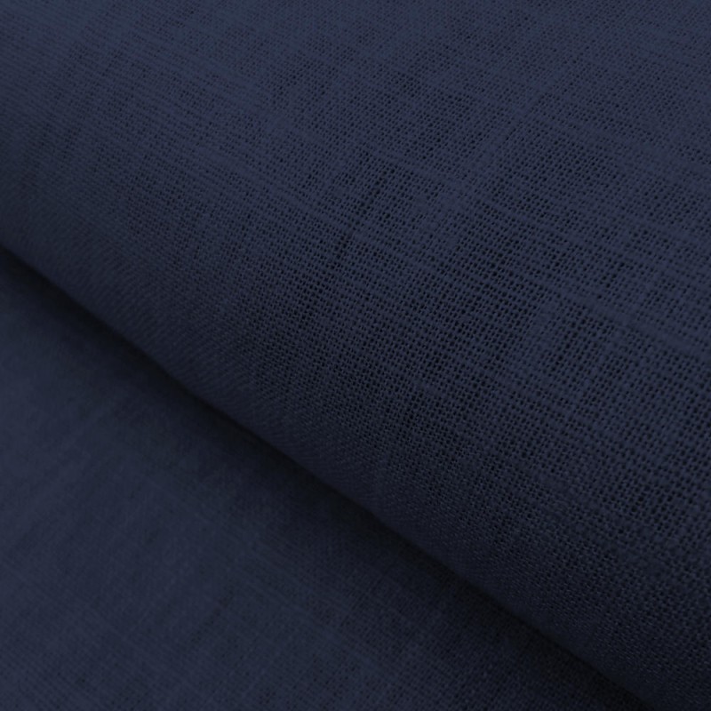 Toile 100 % lin marine