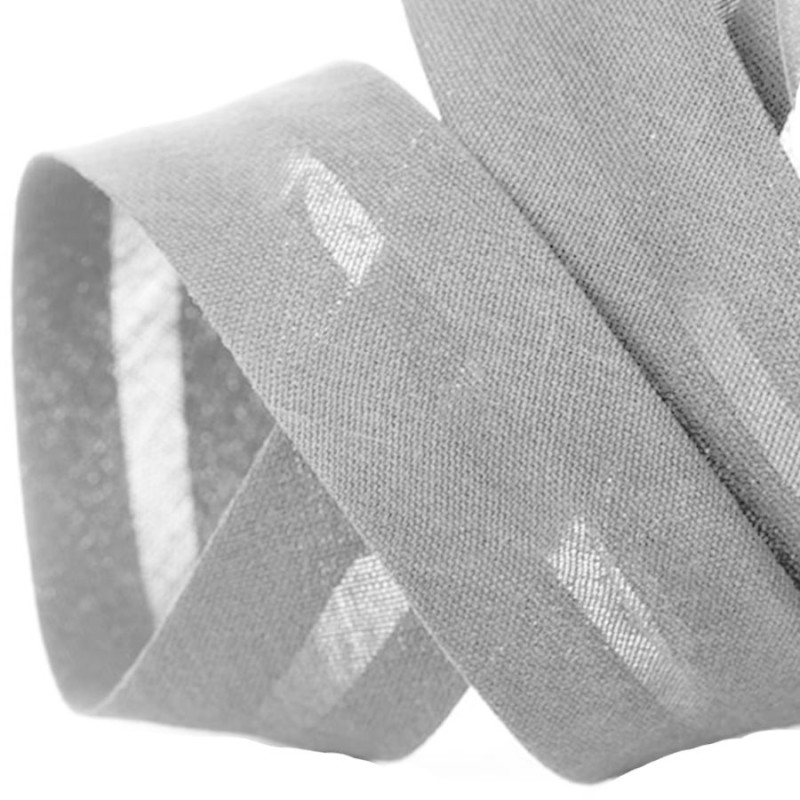 Biais coton gris