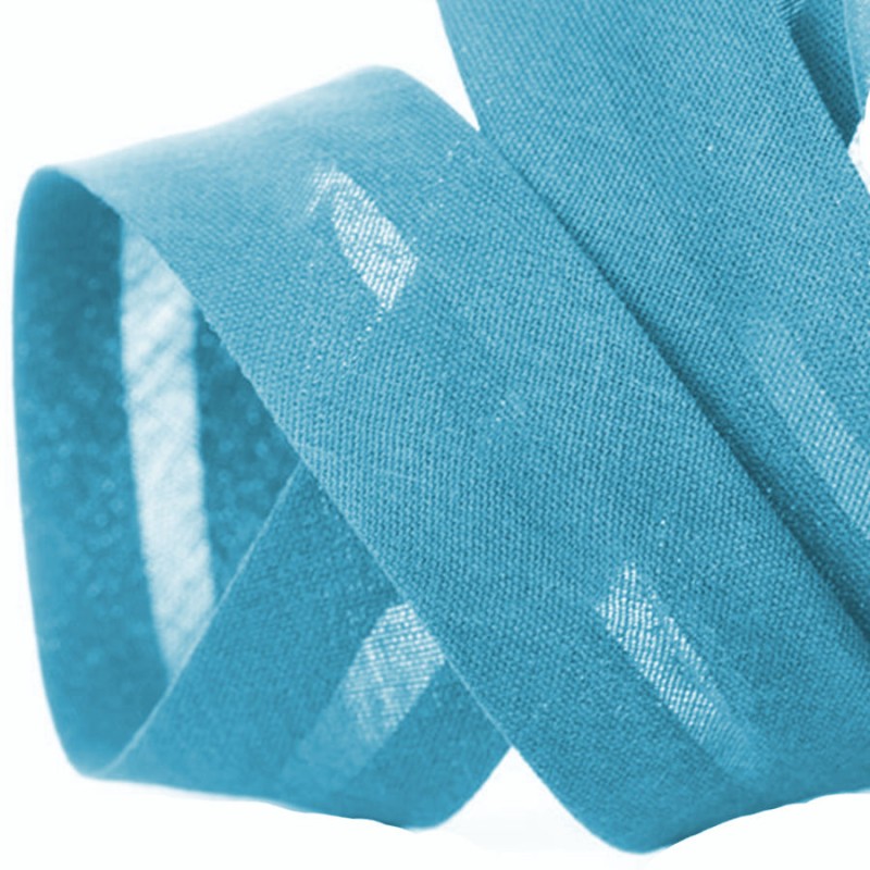 Biais coton turquoise