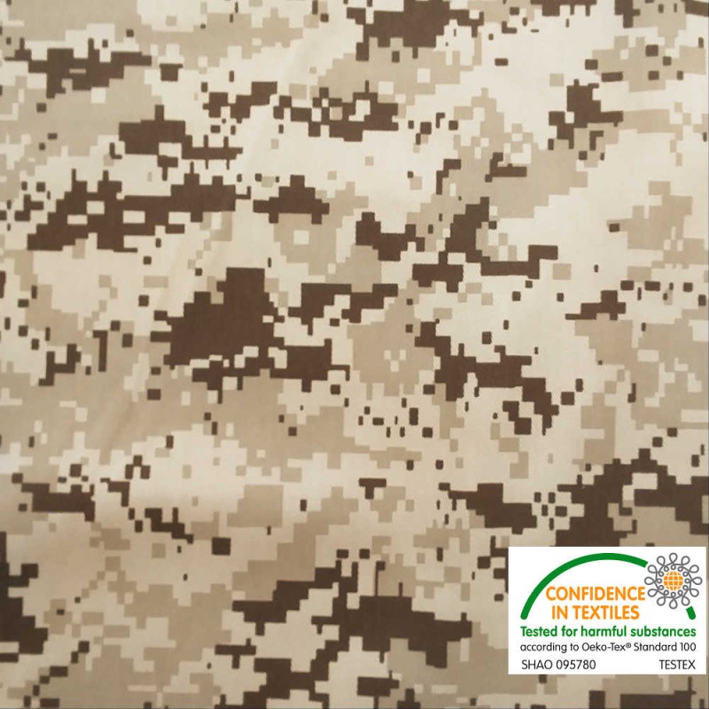 Tissu burlington camouflage désert
