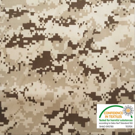 Tissu burlington camouflage désert