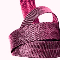Biais lamé fucshia