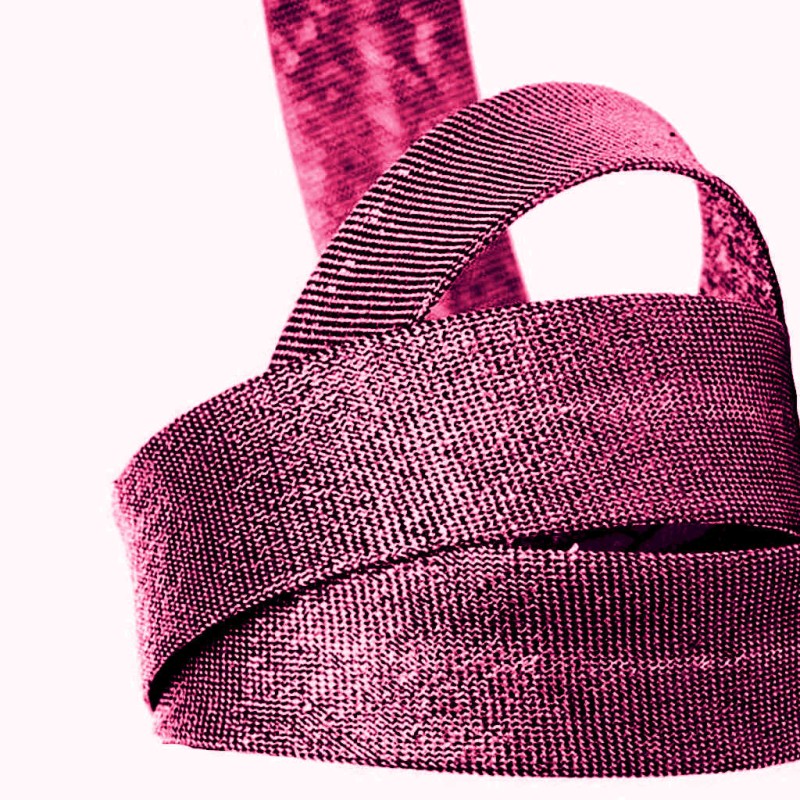 Biais lamé fucshia