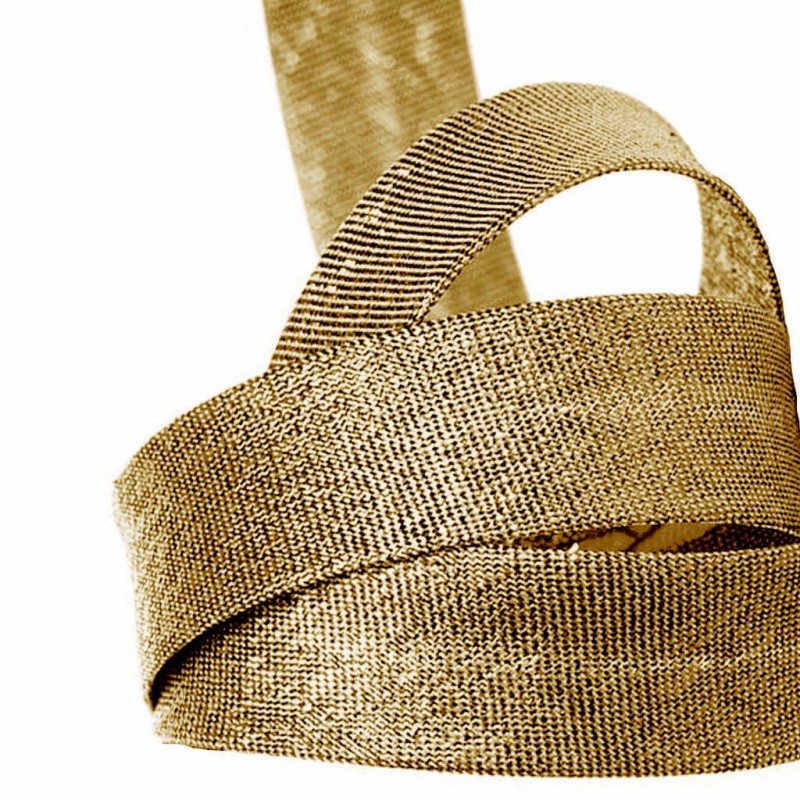 Biais lamé or foncé