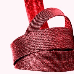 Biais lamé rouge