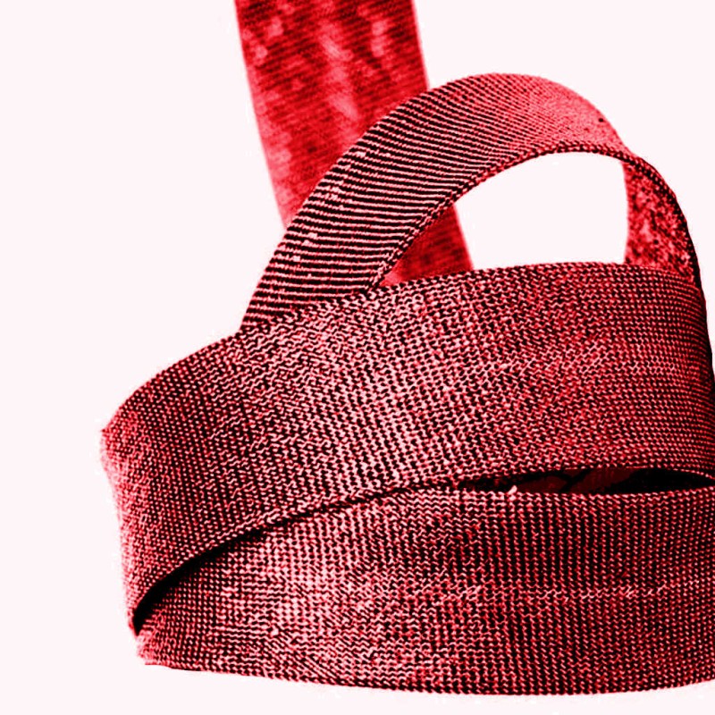 Biais lamé rouge