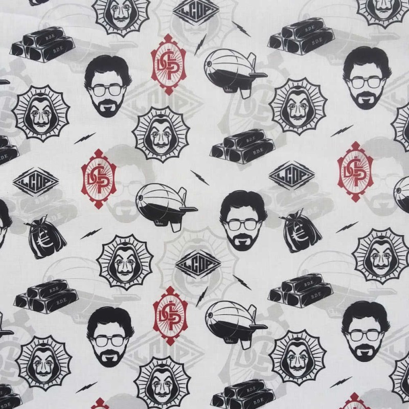 Coton imprimé casa de papel