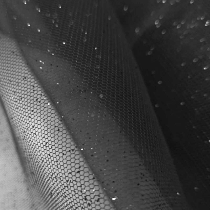 Tulle paillette blanc