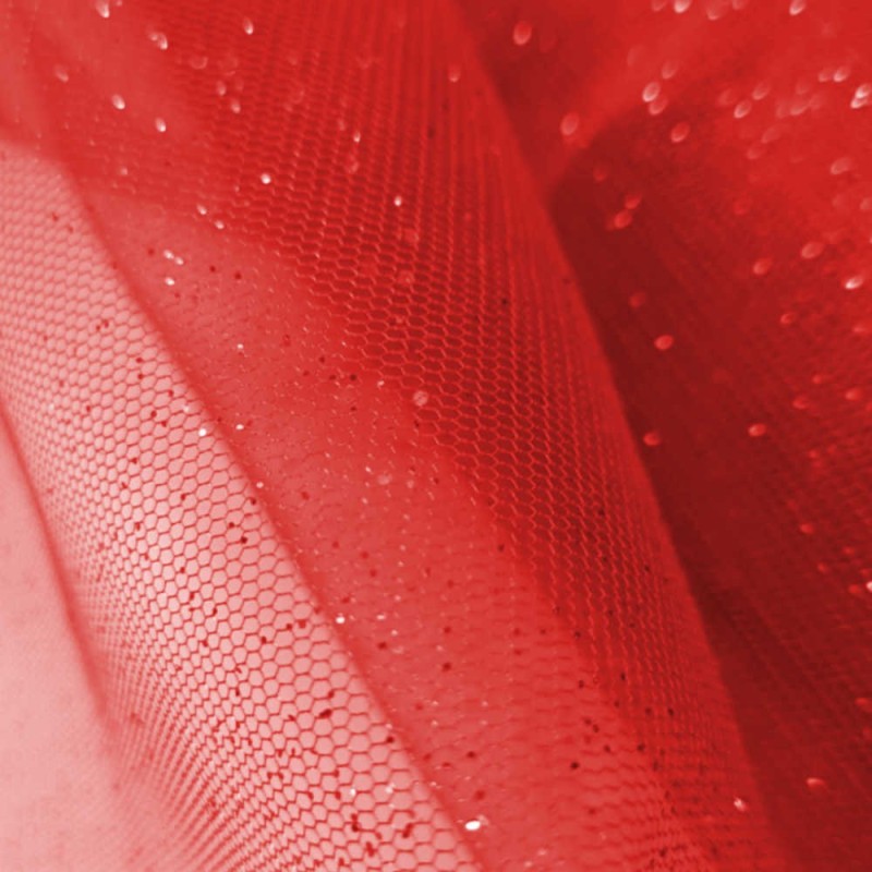 Tulle paillette blanc