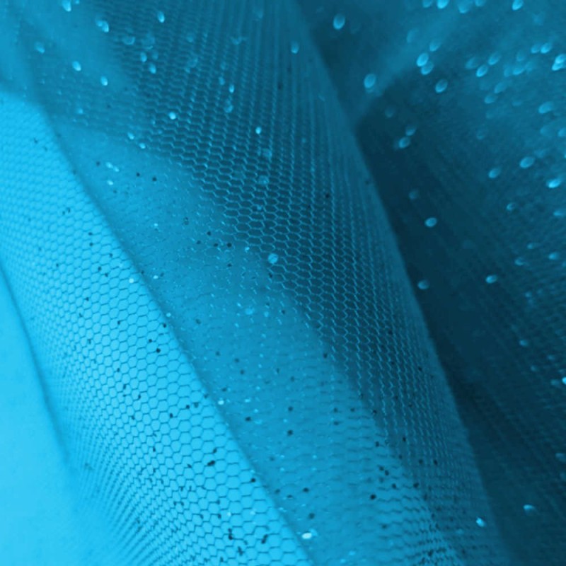 Tulle paillette blanc