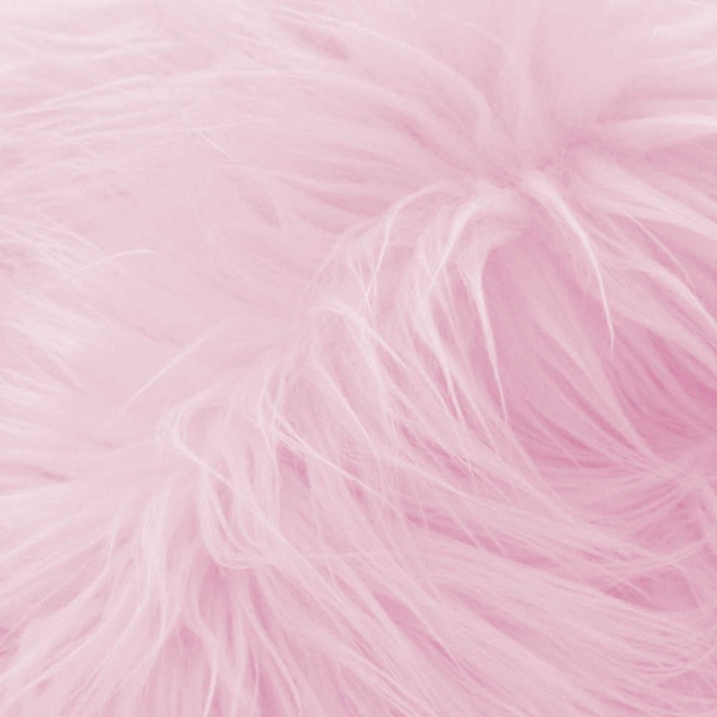 Pelliccia sintetica pelo extra lungo rosa bebe