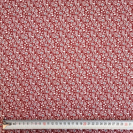 Cotone NIZOLIN fiori bordeaux