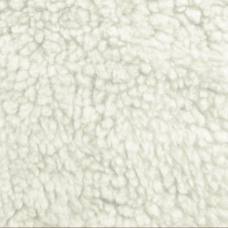 Fourrure imitation peau de mouton ivoire au mètre