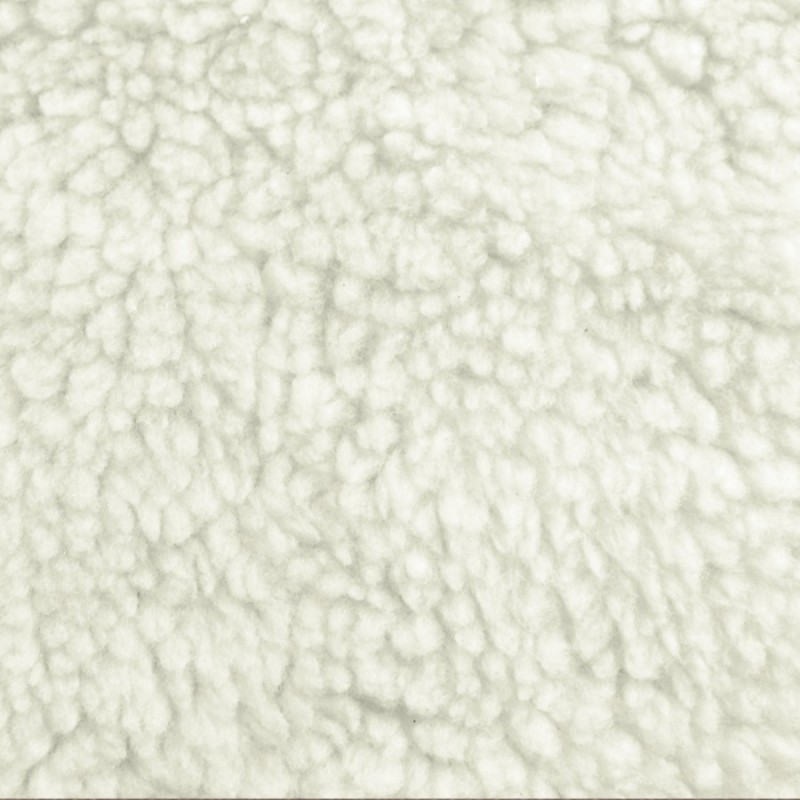 Fourrure imitation peau de mouton ivoire au mètre