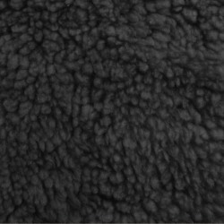 Fourrure imitation peau de mouton noire au mètre