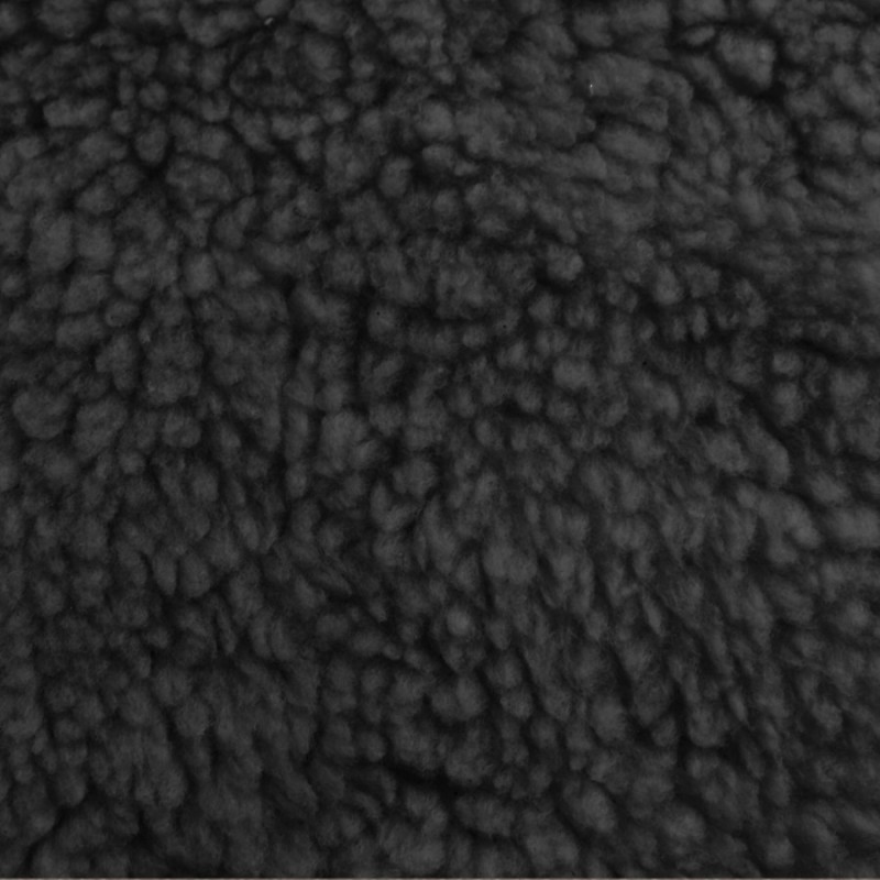 Fourrure imitation peau de mouton noire au mètre