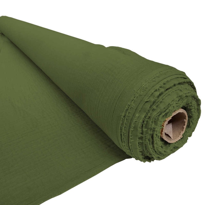 Rotolo 9m Mussola Cotone kaki