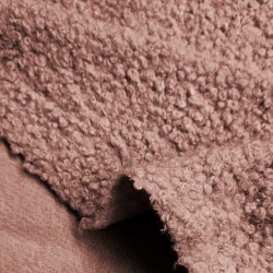 Pelliccia Curly rosa cipria
