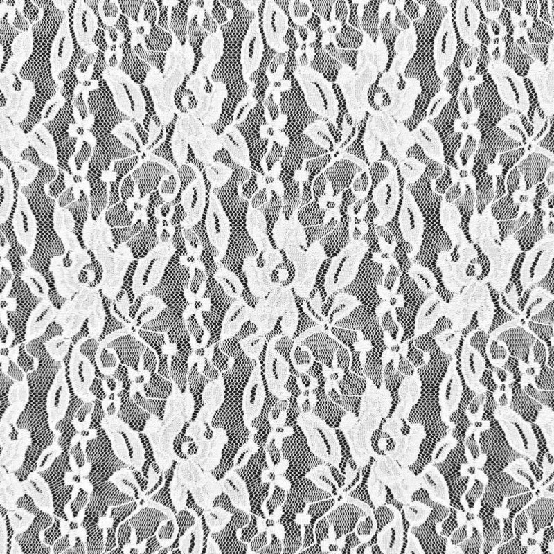 Pizzo extrafino elastico bianco
