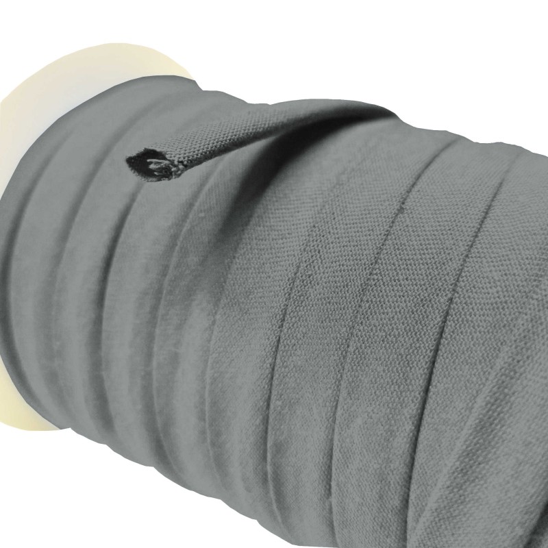Nastro Spaghetti Cotone 10 mm grigio