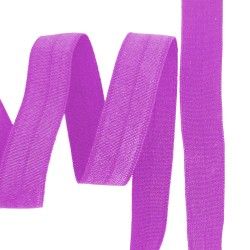 Nastro in Sbieco Elastico FOE (Fold Over Elastic) 16mm amethyst