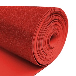 Rotolo goma Eva Fommy Glitter rosso