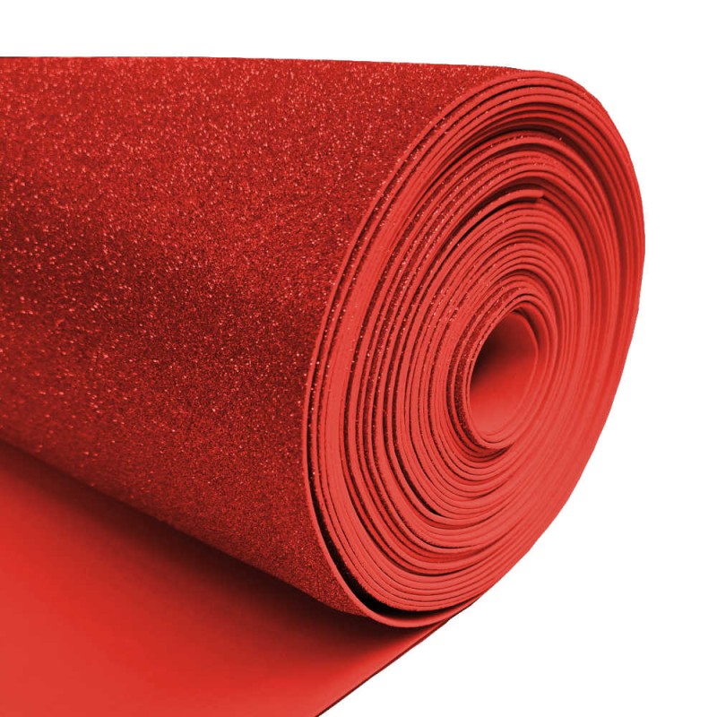 Rotolo goma Eva Fommy Glitter rosso