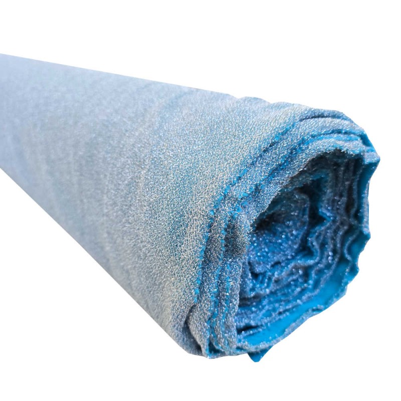 Rotolo 25m Velo lurex azzurro i love tessuti