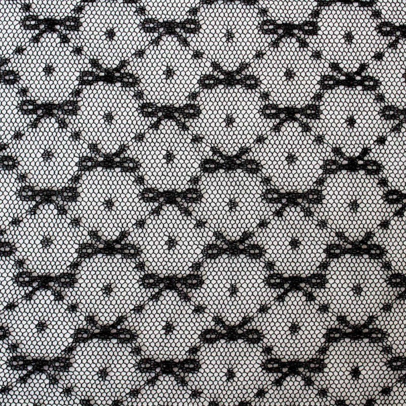 Pizzo nero mini fiocch