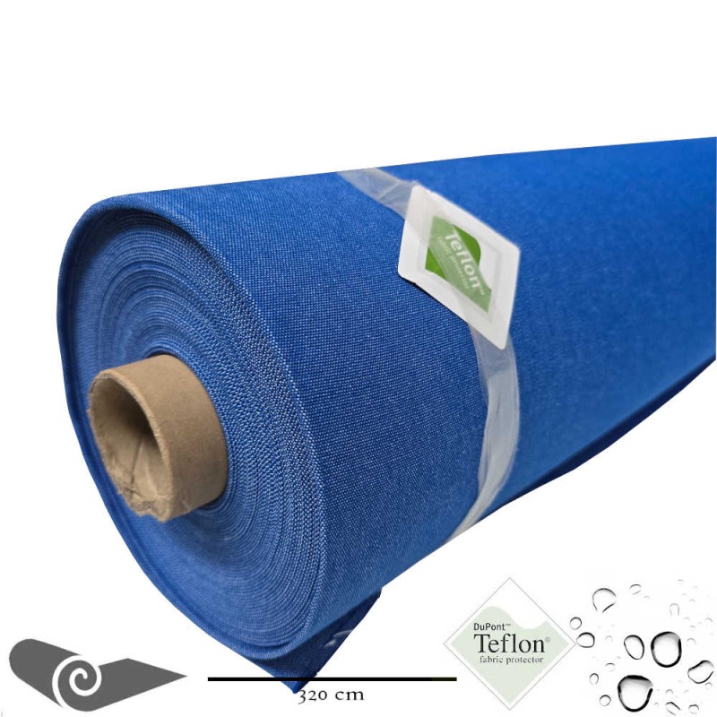 Rotolo 25m Tessuto da esterno grande larghezza denim blu
