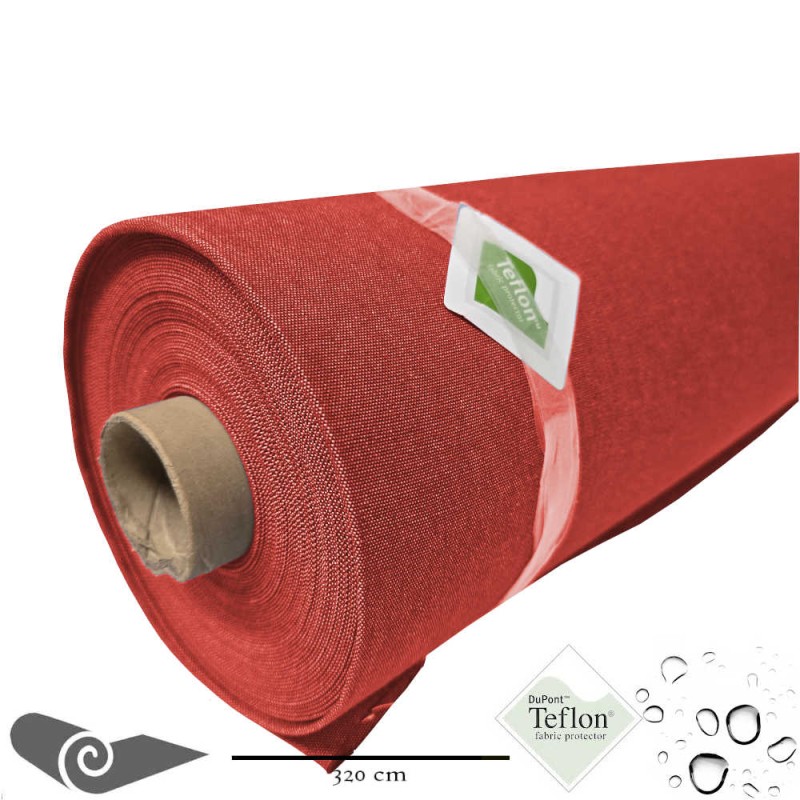 Rotolo 25m Tessuto da esterno grande larghezza denim rosso