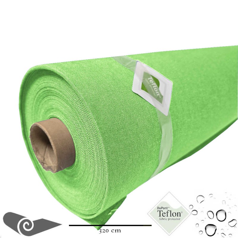 Rotolo 25m Tessuto da esterno grande larghezza denim verde mela