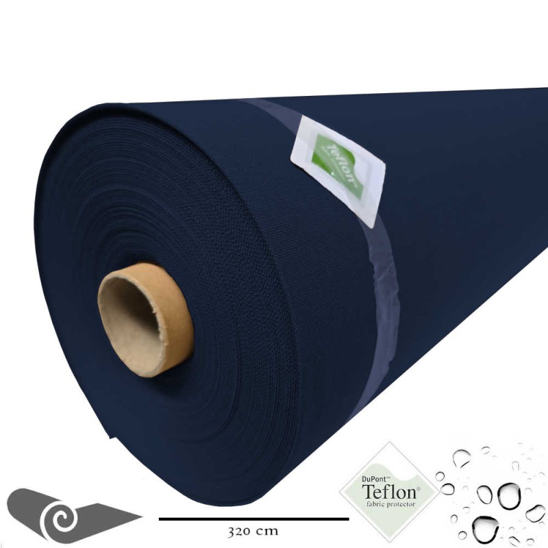 Rotolo 25m Tessuto da esterno grande larghezza blu marino