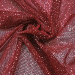 【 Tulle lycra paillettes per metro 】Nero, pelle..
