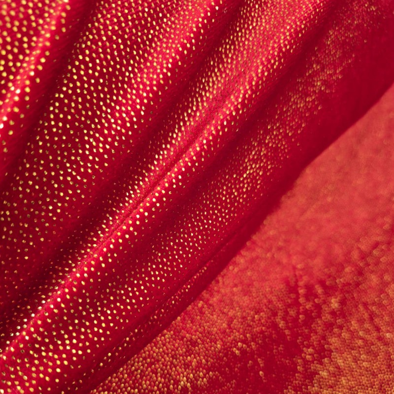 I ❤️ TESSUTI | Velluto glitterato rosso