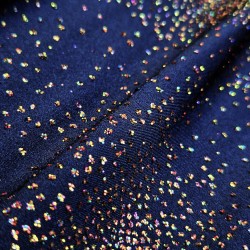 Licra lucida paillettes multicolores marino