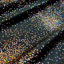 Licra lucida paillettes multicolores nero