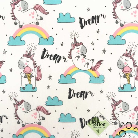 Tessuto in resina antimacchie Unicorno
