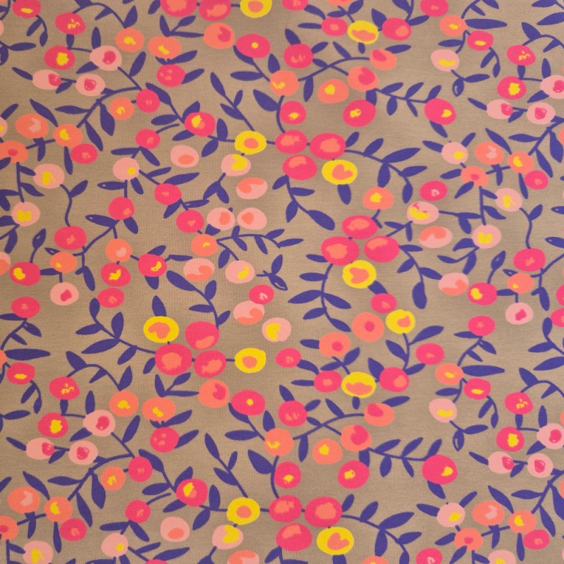Jersey cotone stampato fiori