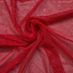 【 Tulle lycra paillettes per metro 】Nero, pelle..