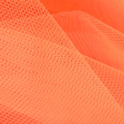 Tulle orange fluorescent au rouleau