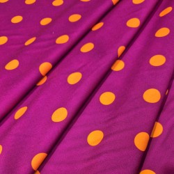 ►Tessuto a pois colorati al metro | Acquista tessuto stampato flamenco