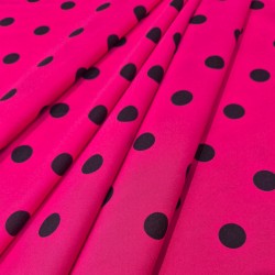 ►Tessuto a pois colorati al metro | Acquista tessuto stampato flamenco