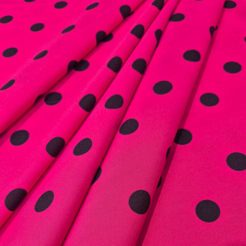 ►Tessuto a pois colorati al metro | Acquista tessuto stampato flamenco