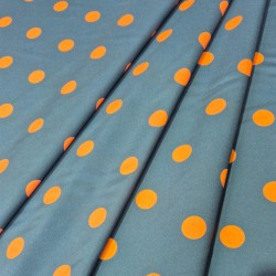 ►Tessuto a pois colorati al metro | Acquista tessuto stampato flamenco